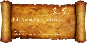 Kőszeghy Izolda névjegykártya