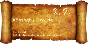 Kőszeghy Izolda névjegykártya
